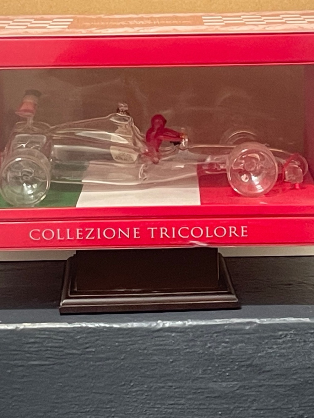 Vintage Mazzetti d'Altavilla Collezione Tricolore Glass F1 Racing Car Bottle
